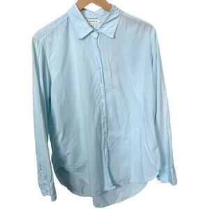 Xirena Beau Button Down Shirt Long Sleeve Blue Wash Small Cotton